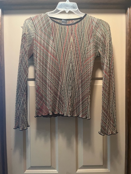 Lucky Brand Tops - Lucky Brand Multi-Color Striped Long-Sleeve Ruffle Top